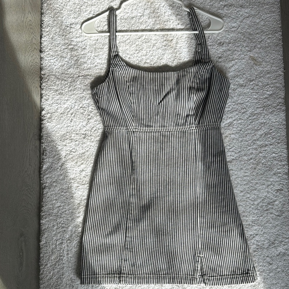 BDG Blue Sheath Mini Dress Sleeveless Square Neck